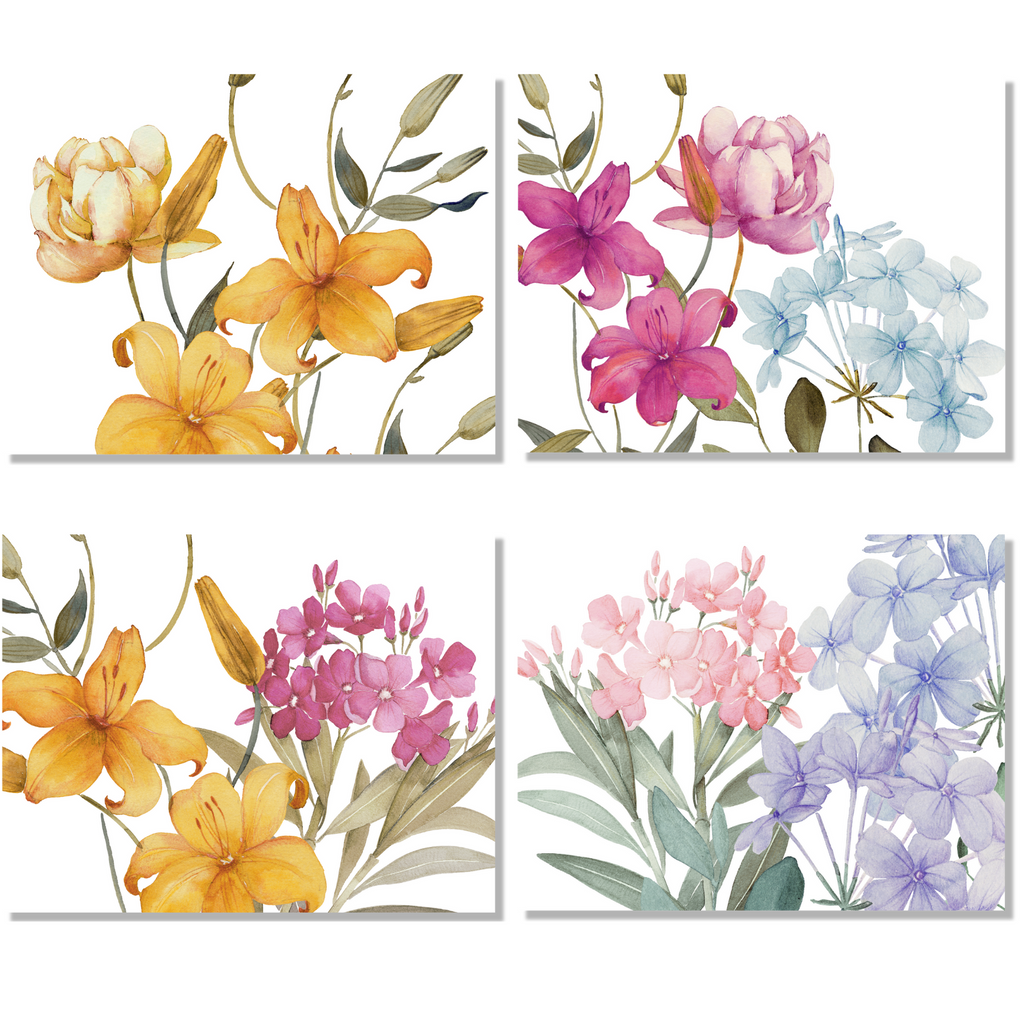 Set of 4 Placemats «Oleandro» Premium quality Linen - The Napking