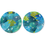 Set of 2 coasters Paranza wood and cork - 100% Made in Italy