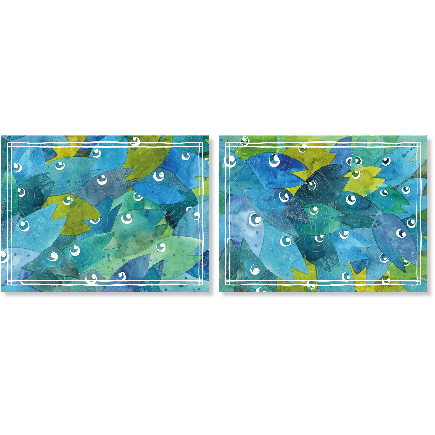 Set of 2 rectangular hardboard placemats Paranza, 100% Made in Italy