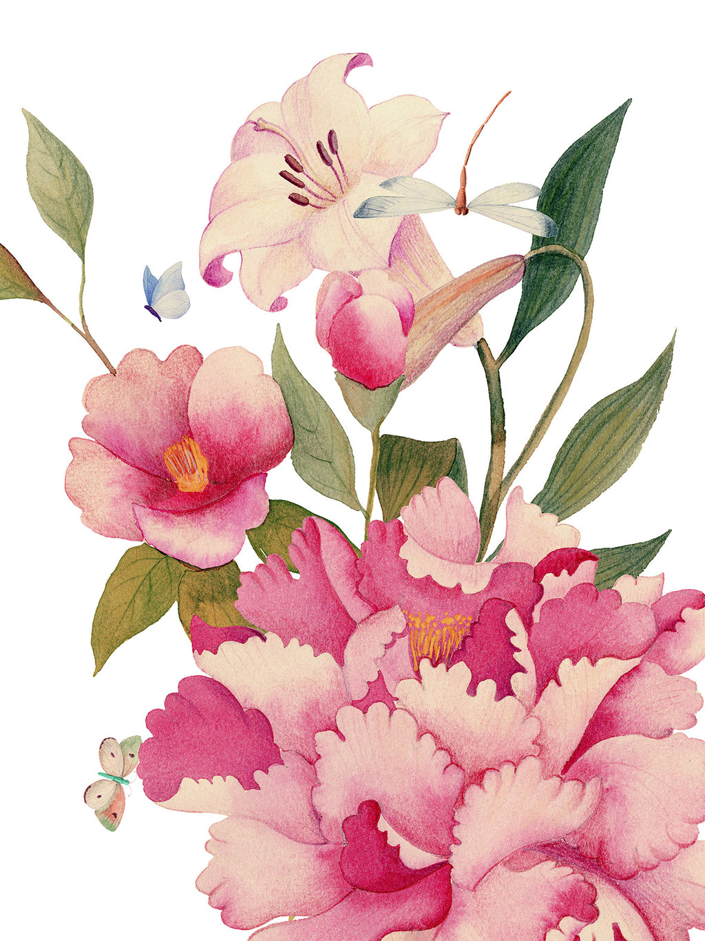 Kitchen Towels «Peony», 100% Made in Italy - The Napking