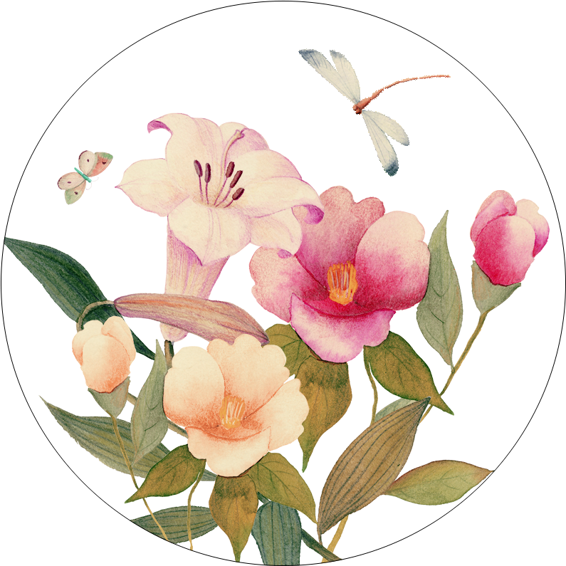 Set de 2 dessous de verre «Peony» bois et liège - 100% Made in Italy | The Napking