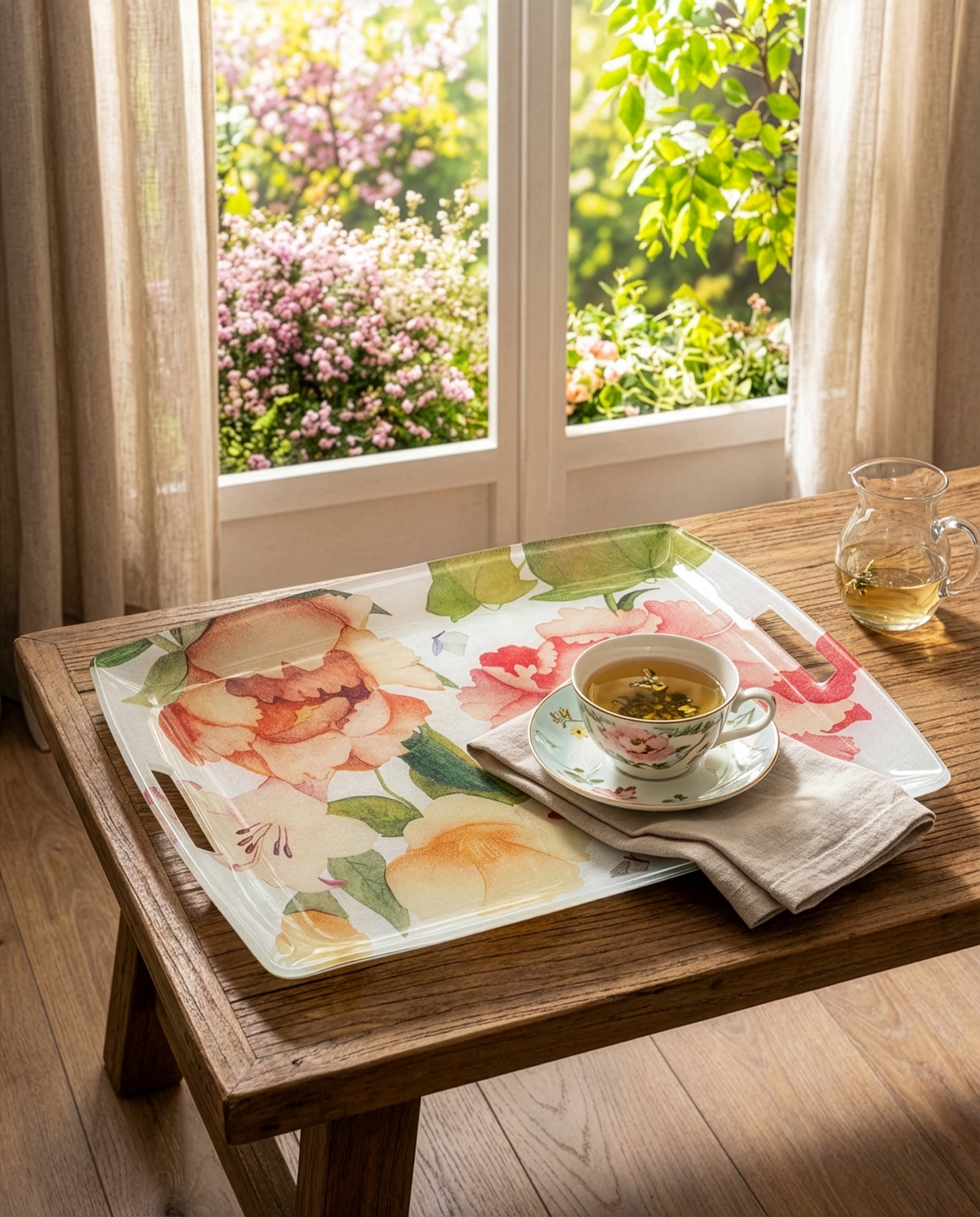 Tray «Peony», 100% Made in Italy