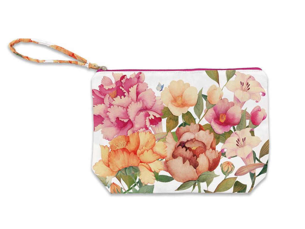 Cotton Pochette «Peony», 100% Made in Italy - The Napking