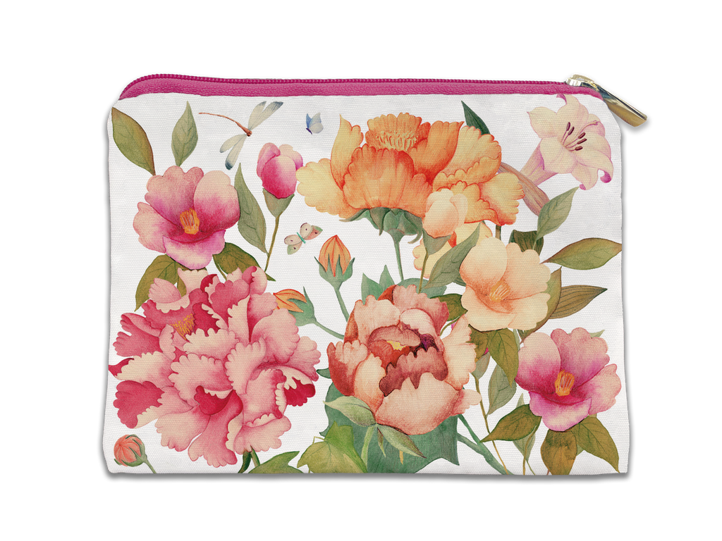 Cotton Trousse «Peony», 100% Made in Italy - The Napking