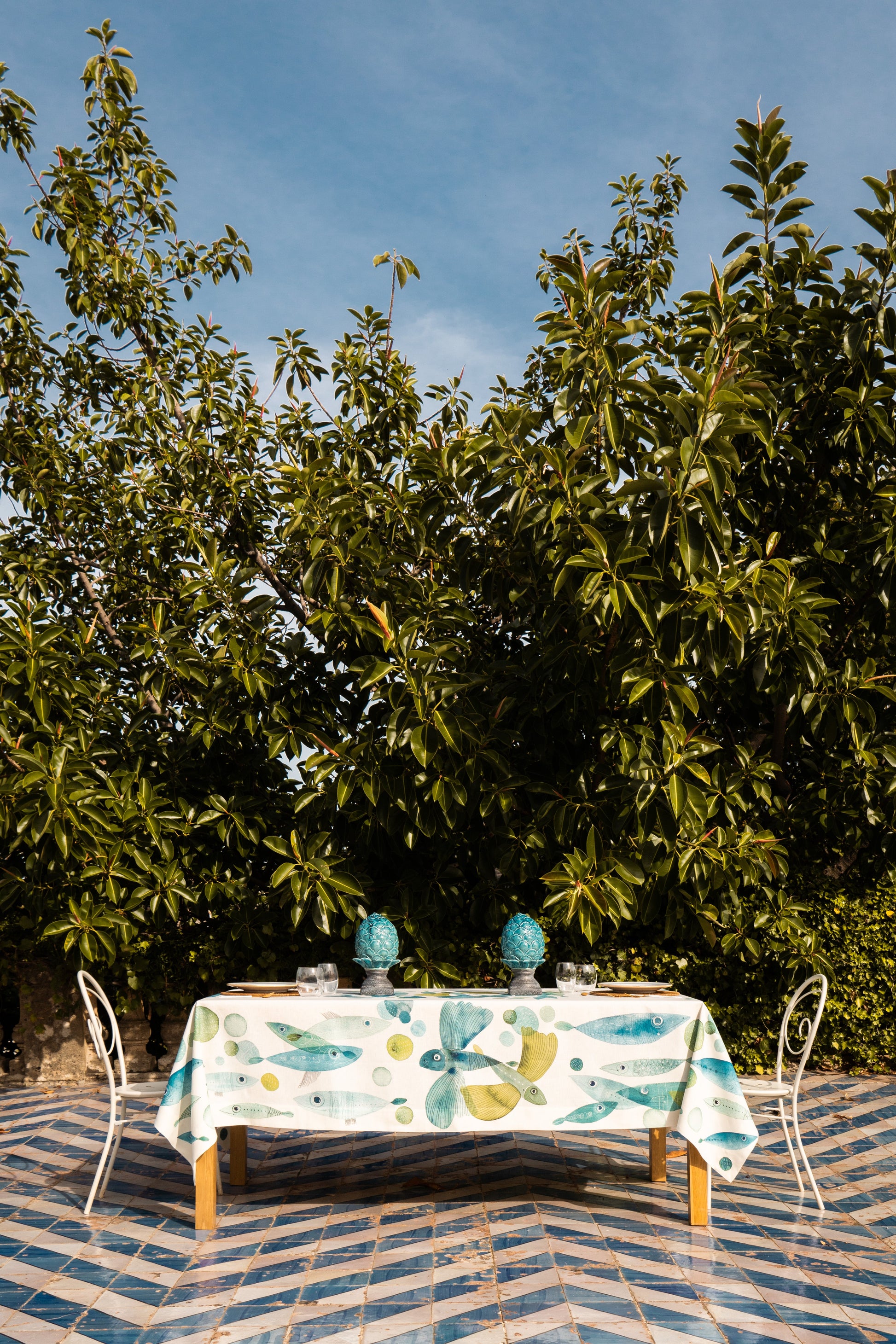 Tablecloths «Pesci Volanti» 100% Made in Italy - The Napking