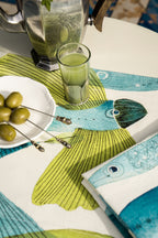 Tablecloths «Pesci Volanti» 100% Made in Italy The Napking