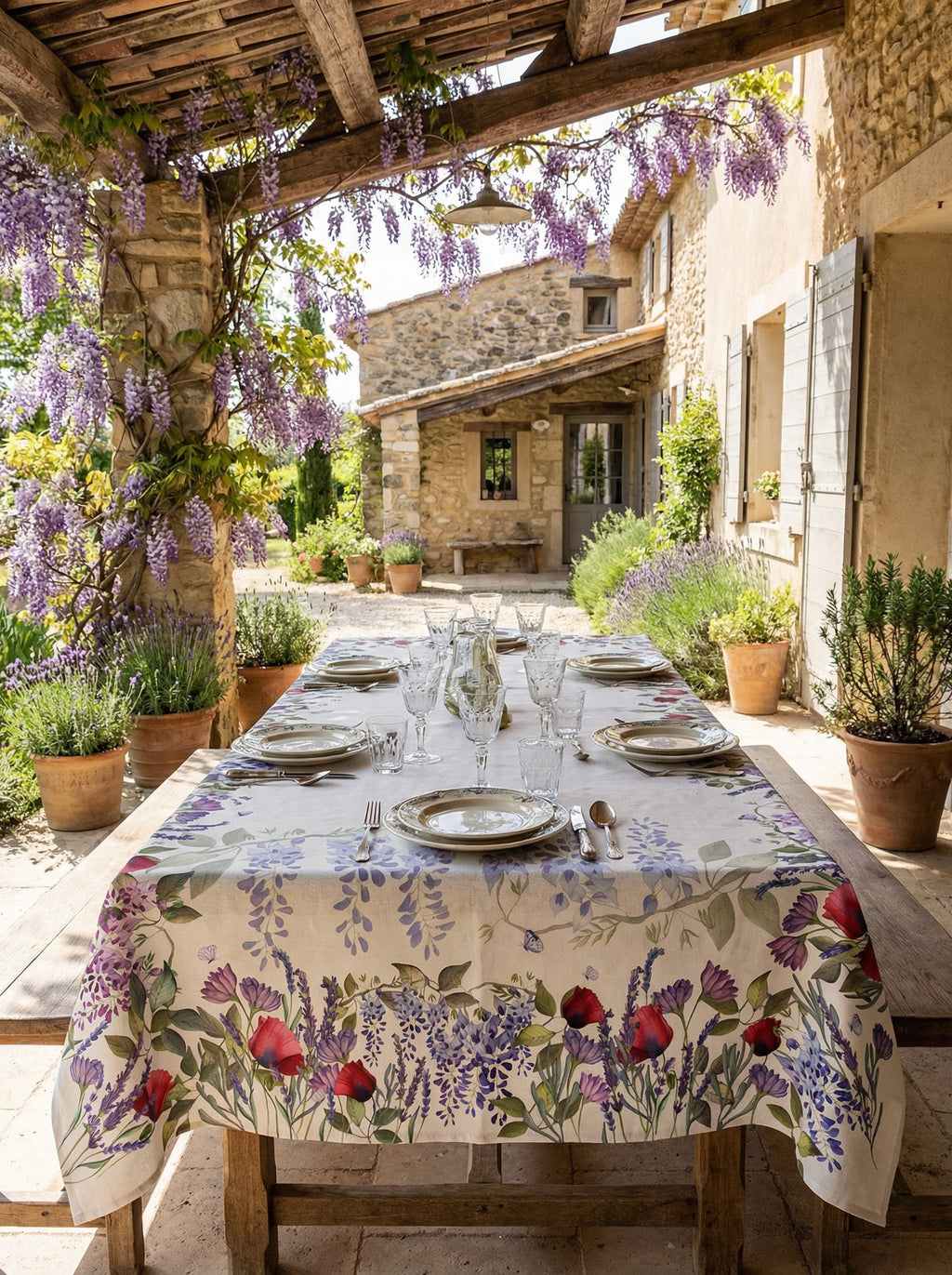 Linen Tablecloths Provenza 100% Made in Italy