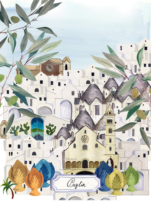 Kitchen Towels «Puglia», 100% Made in Italy - The Napking