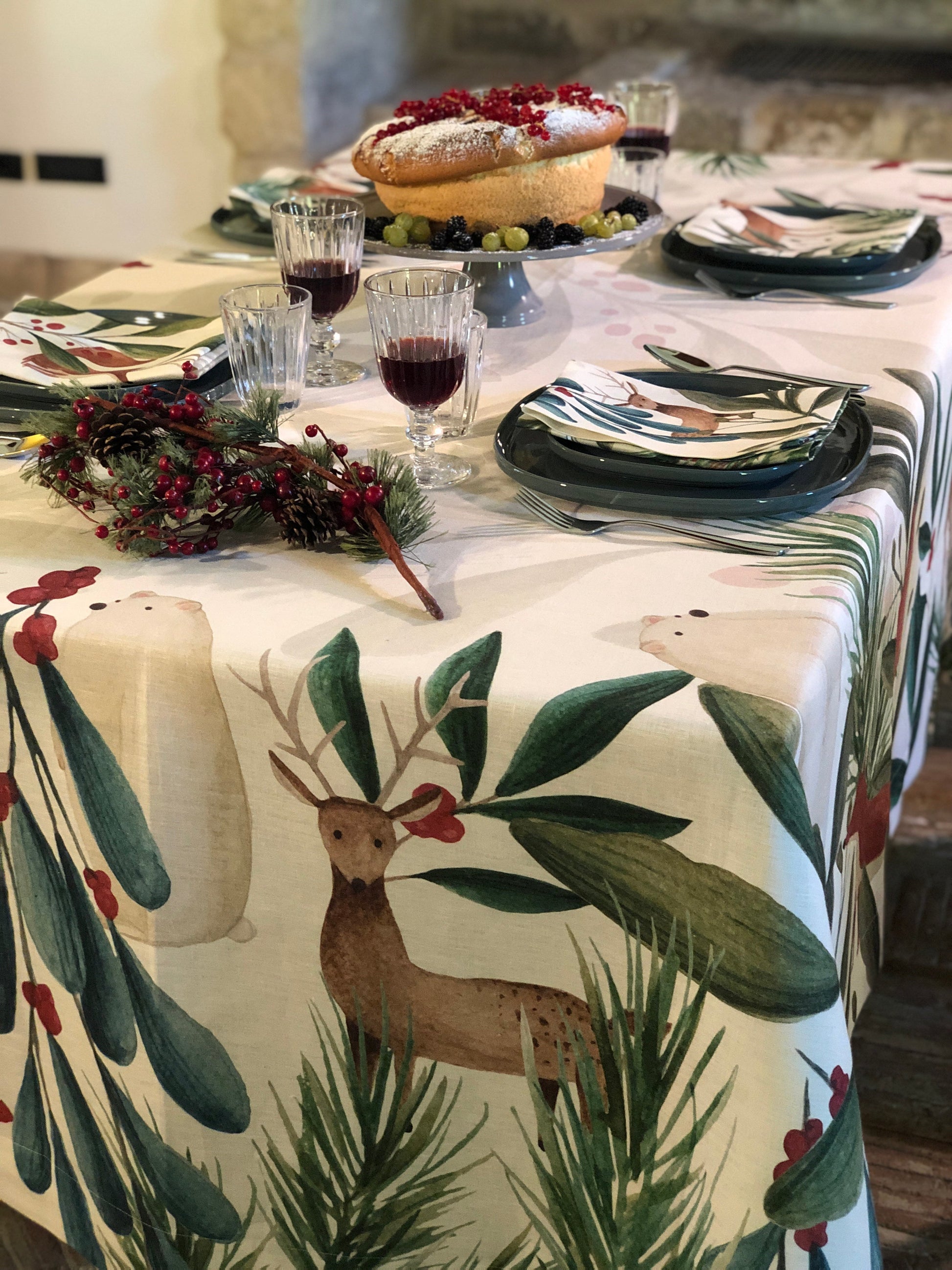 Tablecloths «Rudolph» 100% Made in Italy - The Napking