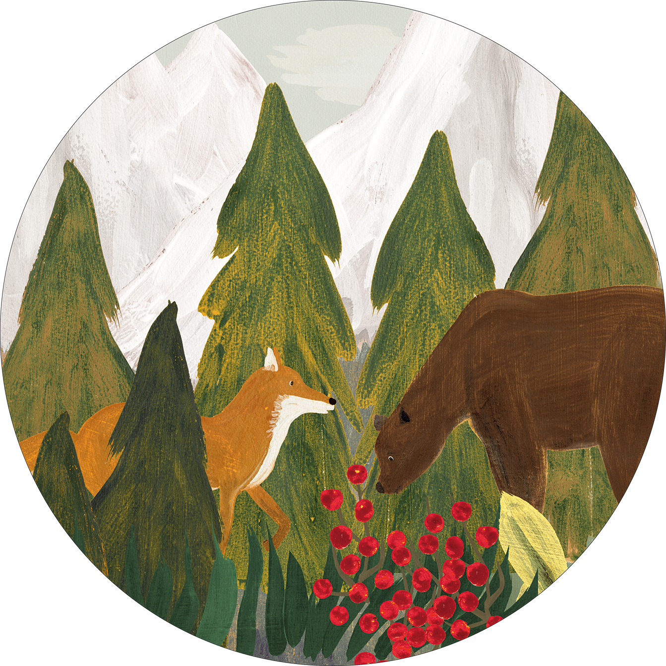 Set of 2 round hardboard placemats «Reinard» 100% Made in Italy - The Napking