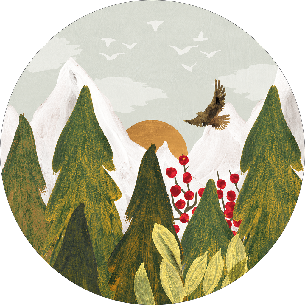 Set of 2 round hardboard placemats «Reinard» 100% Made in Italy - The Napking