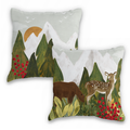 Reinard velvet decorative cushion with seasonal illustrated print