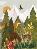 Reinard Pure Linen kitchen towel with seasonal illustrated print, Kitchen Towel Var. 1