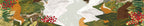 Reinard Pure Linen table runner with seasonal illustrated print, view 2