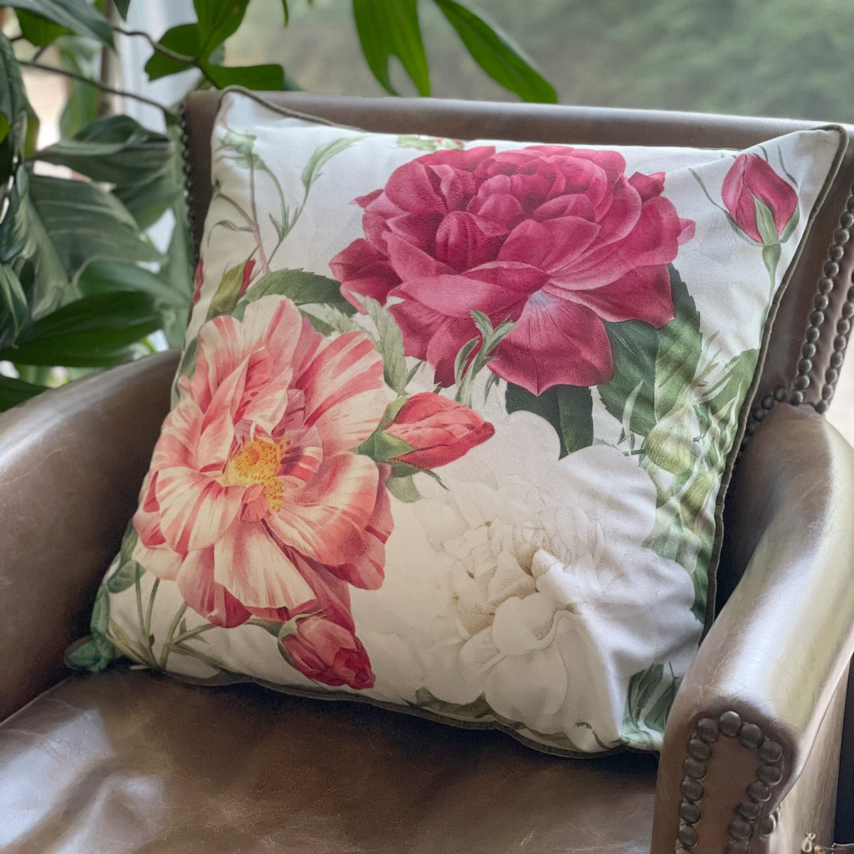 Coussin «Roses», 100% Made in Italy The Napking