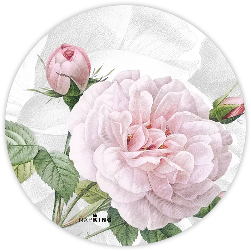 Set of 2 coasters  «Roses» wood and cork - 100% Made in Italy The Napking