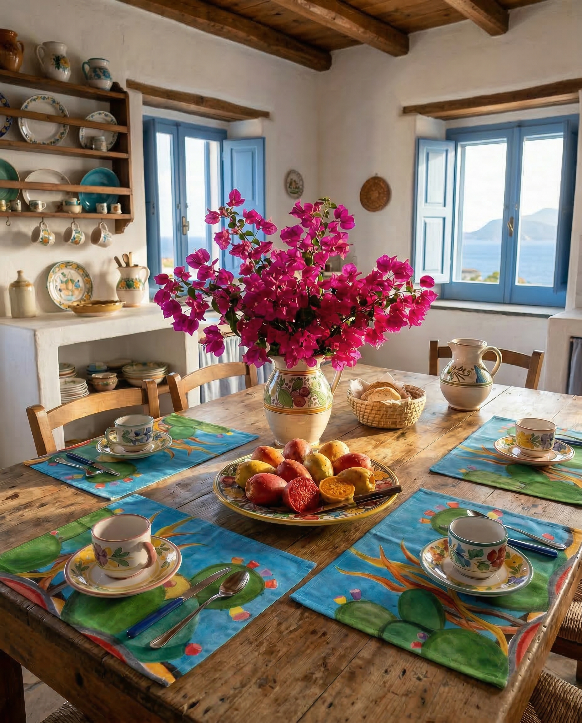 Set of 4 Placemats «De Simone» Linen 100% Made in Italy