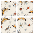 Set Of 4 Napkins «Bugs» 100% Made in Italy - The Napking