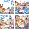 Set Of 4 Napkins «Cinque Terre» 100% Made in Italy The Napking