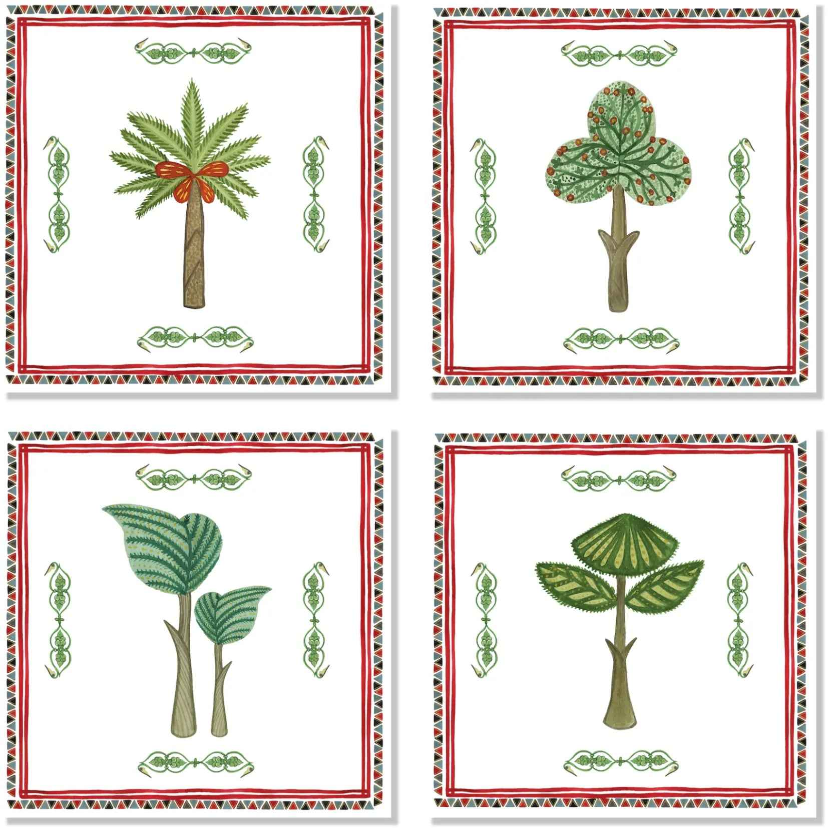 Set of 4 Napkins «I Normanni» 100% Made in Italy