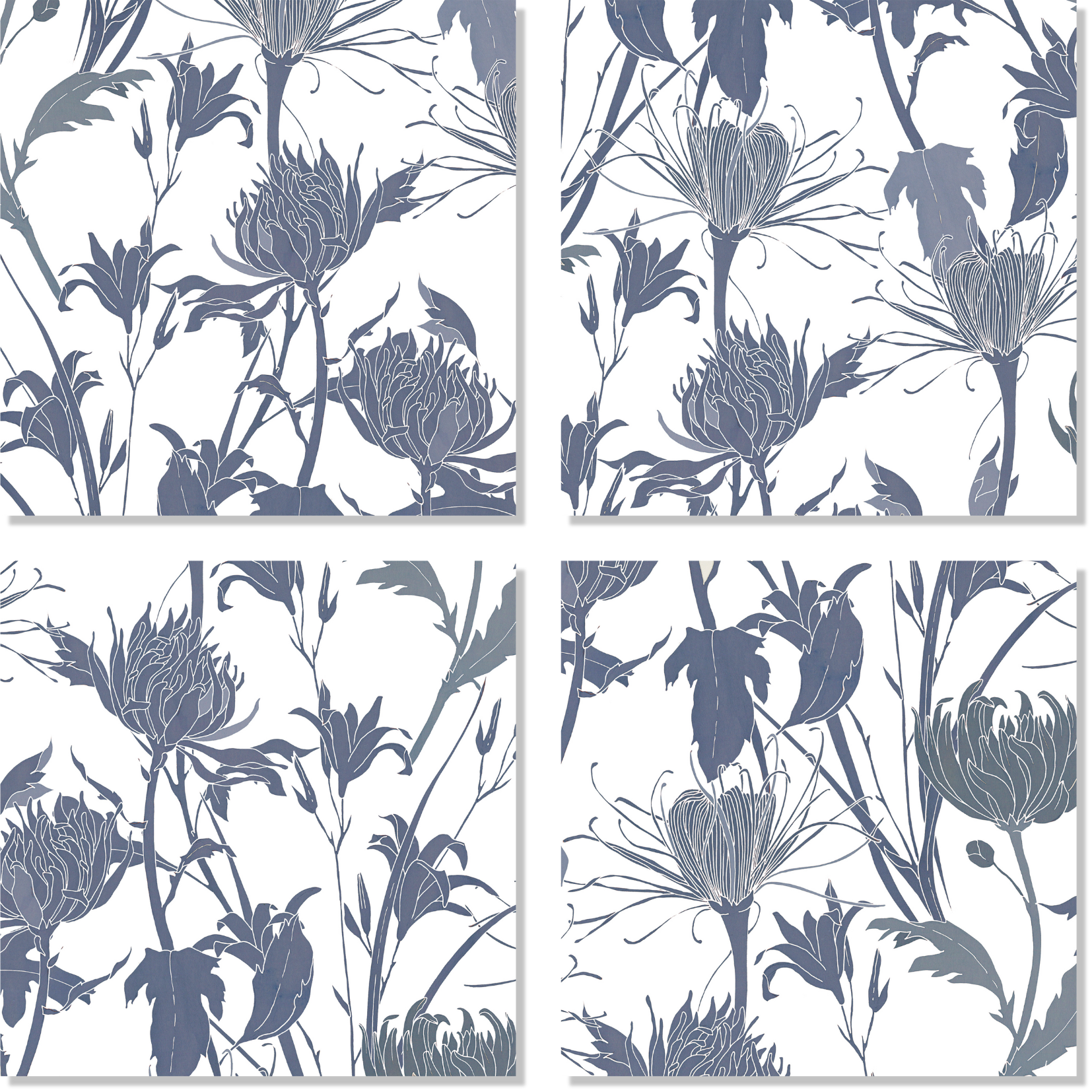 Set Of 4 Napkins Premium Linen «Akiko» 100% Made in Italy - The Napking