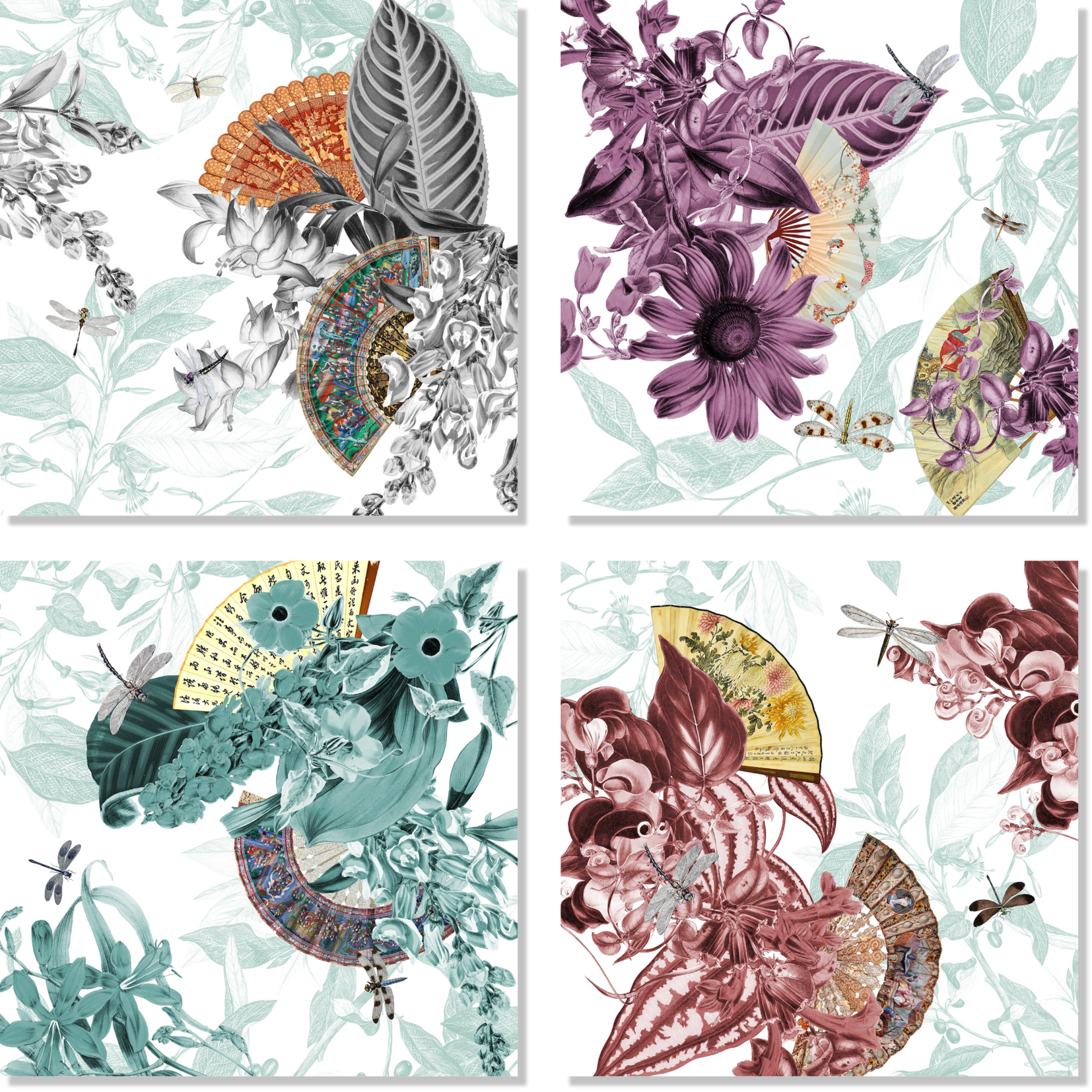 Set of 4 Napkins «Ventagli» 100% Made in Italy - The Napking