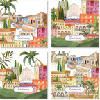 Set de 4 serviettes «Taormina» 100% Made in Italy The Napking