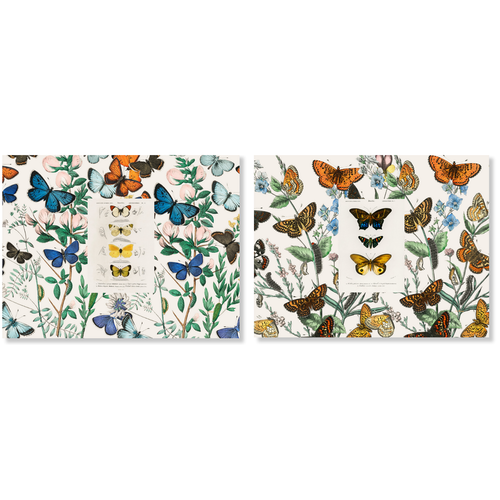 Lot de 2 sets de table en panama de coton Mariposa