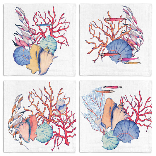 Set of 4 Napkins Satin «Salina» 100% Made in Italy