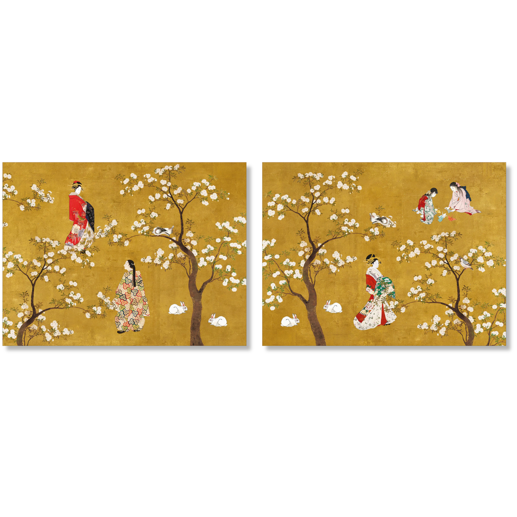 Ukiyo Set of 2 Rectangular Hardboard and Cork Placemats, The Napking home textile