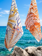 Kitchen Towels Shell Bay, 100% Made in Italy