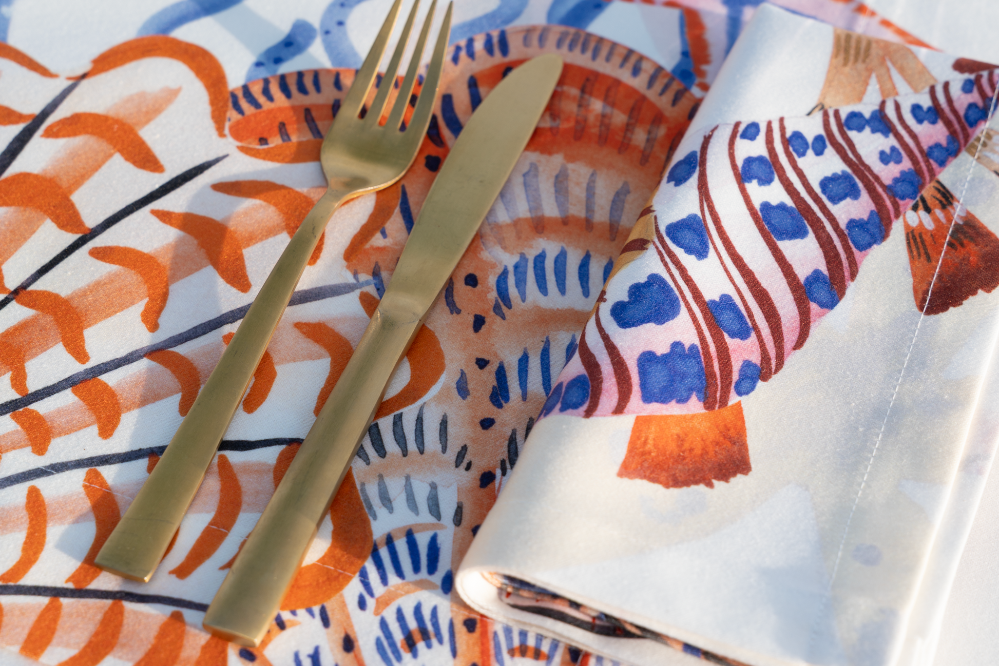 Set of 4 Napkins Satin Shell Bay 100% Made in Italy