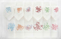 Shells Set aus 6 handbestickt Tischsets und 6 Servietten
