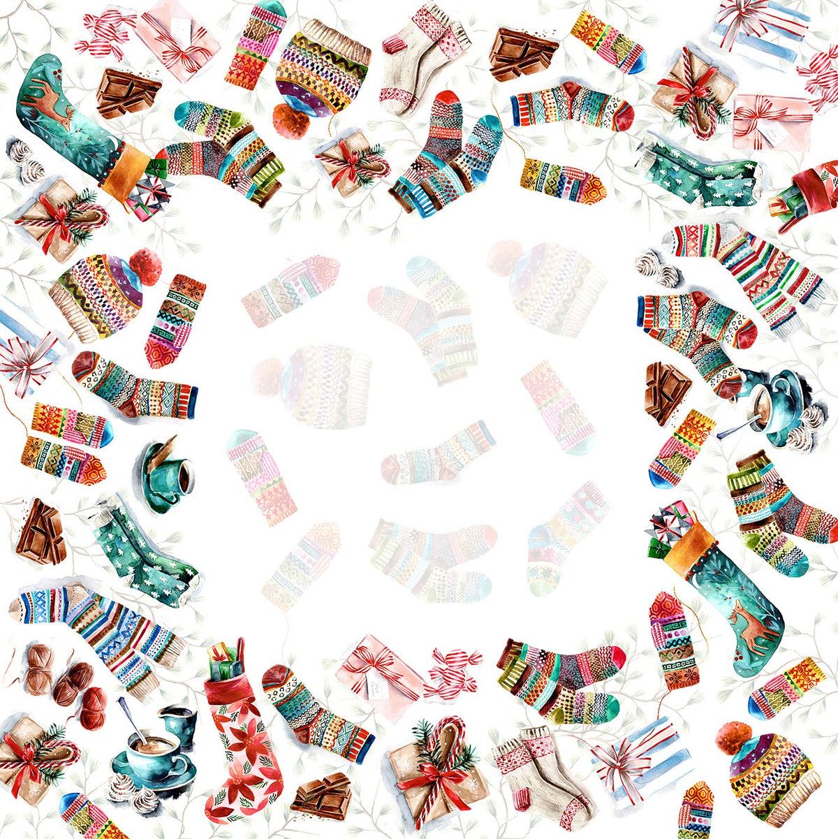 Socks mezcla de lino y algodón Mantel, The Napking home textile, 110x110 cm