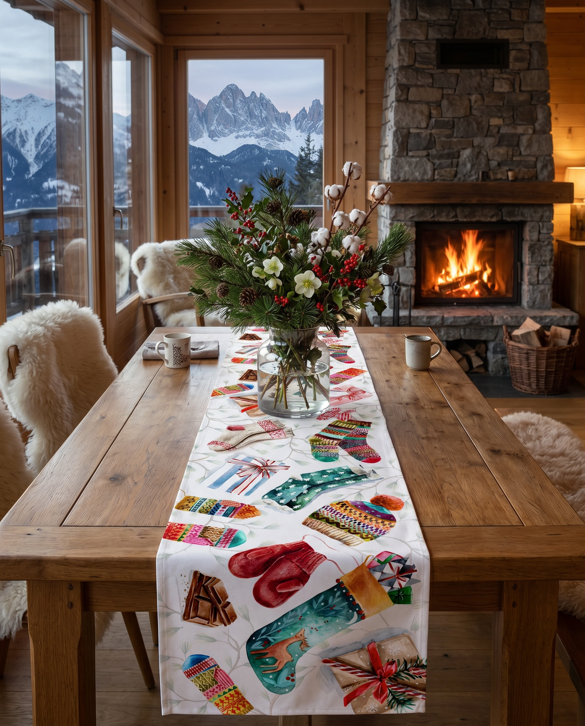 Socks Linen Blend Table Runner, The Napking home textile