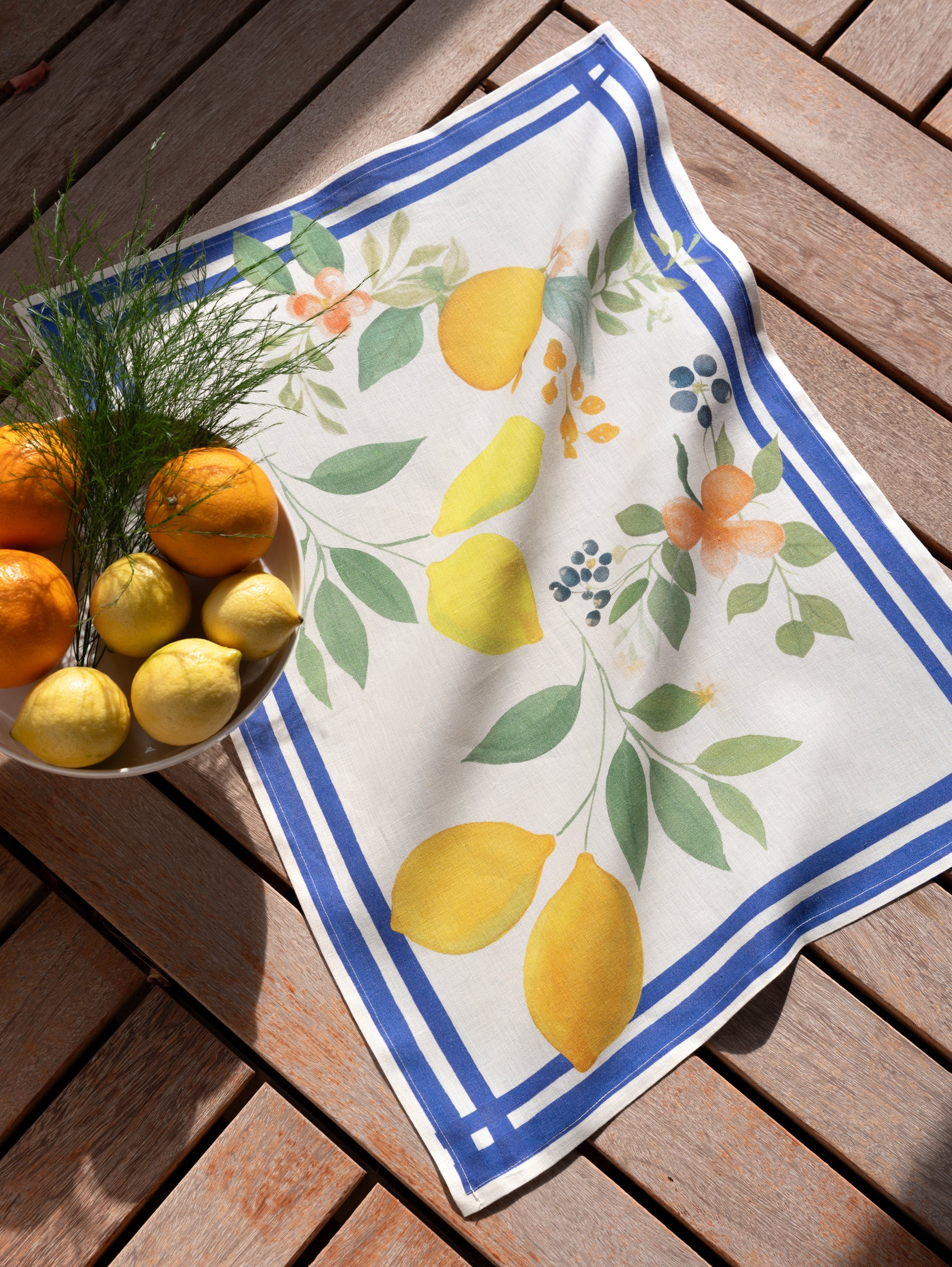 Kitchen Towels Sorrento, Premium Quality Linen 100% Made in Italy