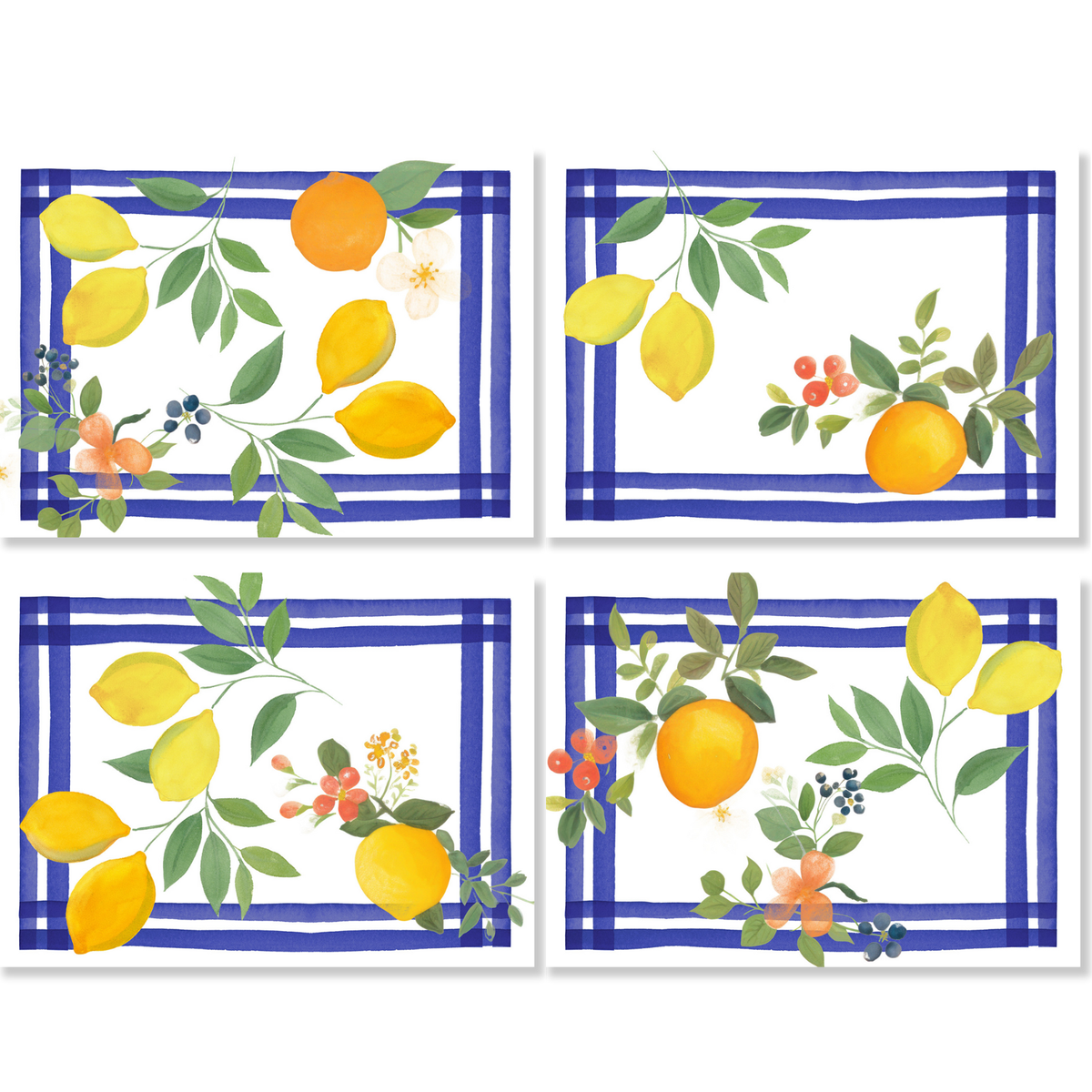 Set de 4 manteles individuales Sorrento Premium quality lino