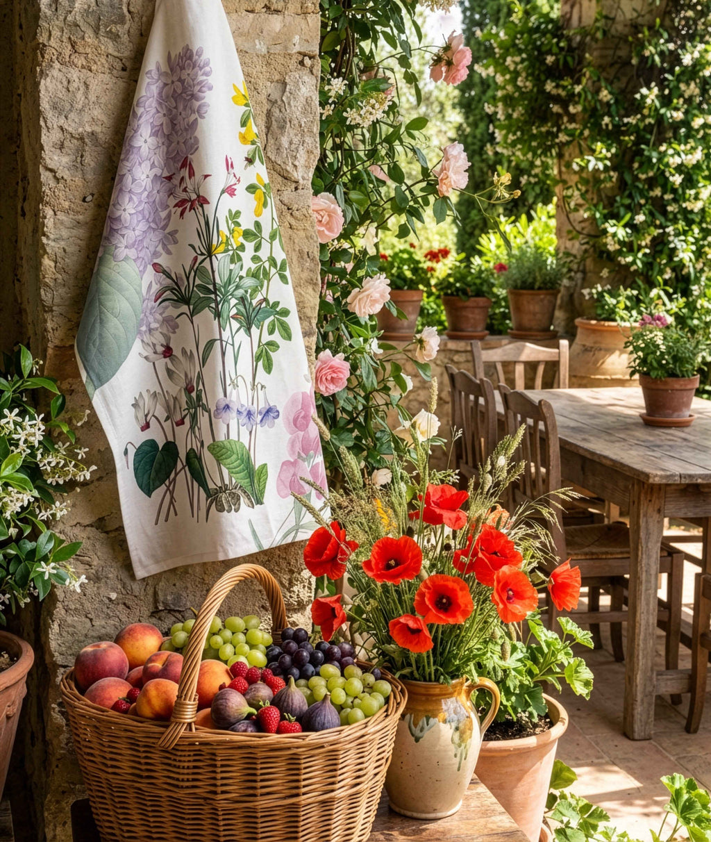 Kitchen Towels Spring, 100% Made in Italy