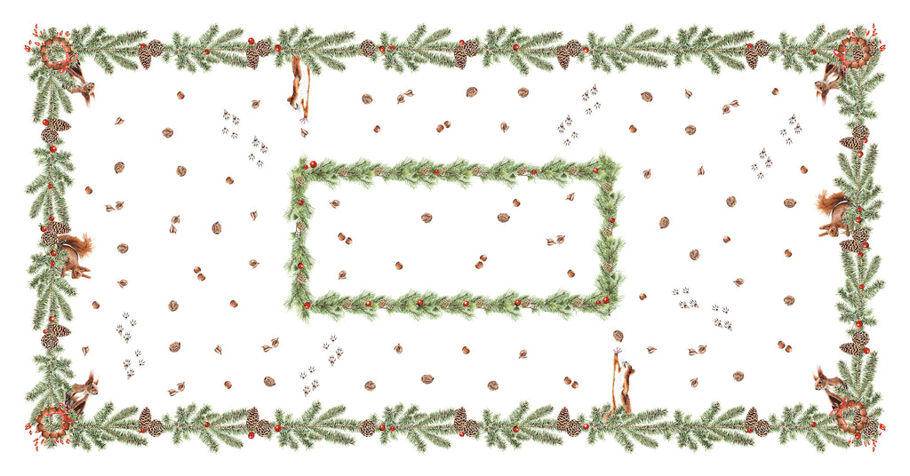 Linen Tablecloth «The Squirrel», 100% Made in Italy - The Napking