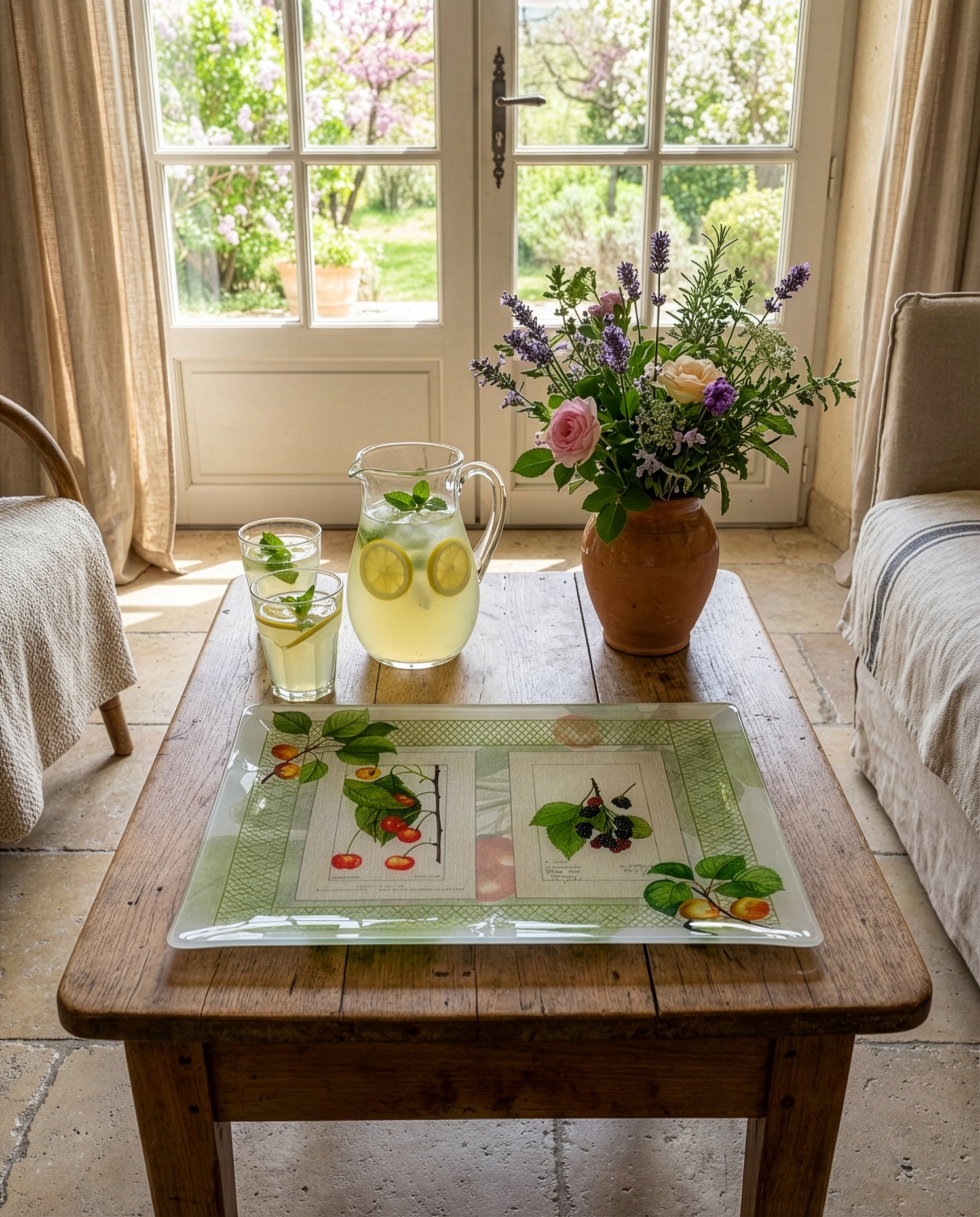 Tray «Summer Fruit», 100% Made in Italy