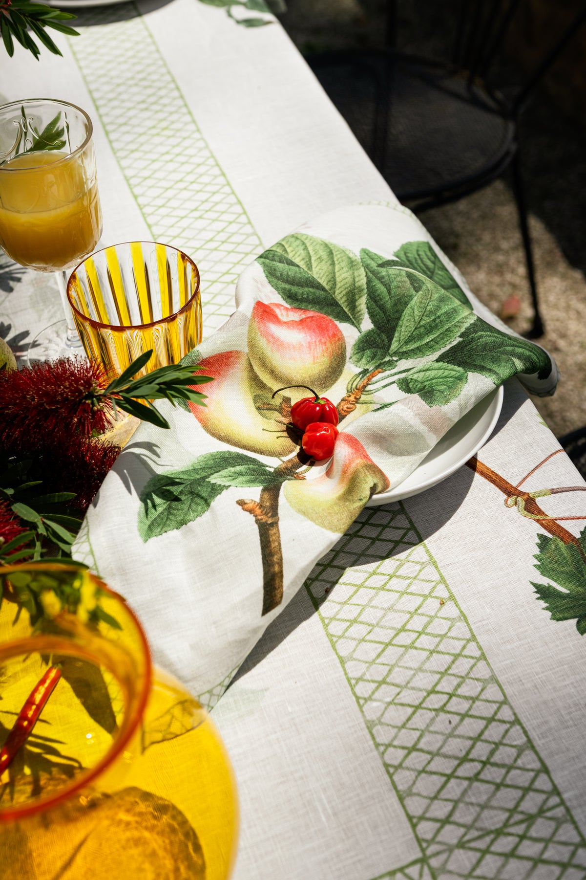 Set Of 4 Servilletas «Summer Fruit» 100% Made in Italy - The Napking