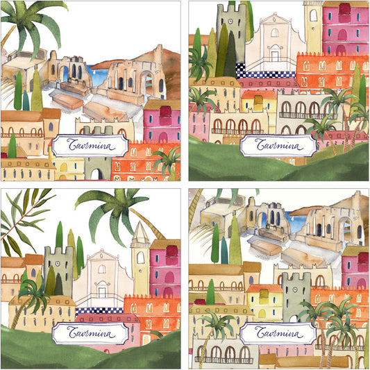 Set Of 4 Napkins "Taormina"
