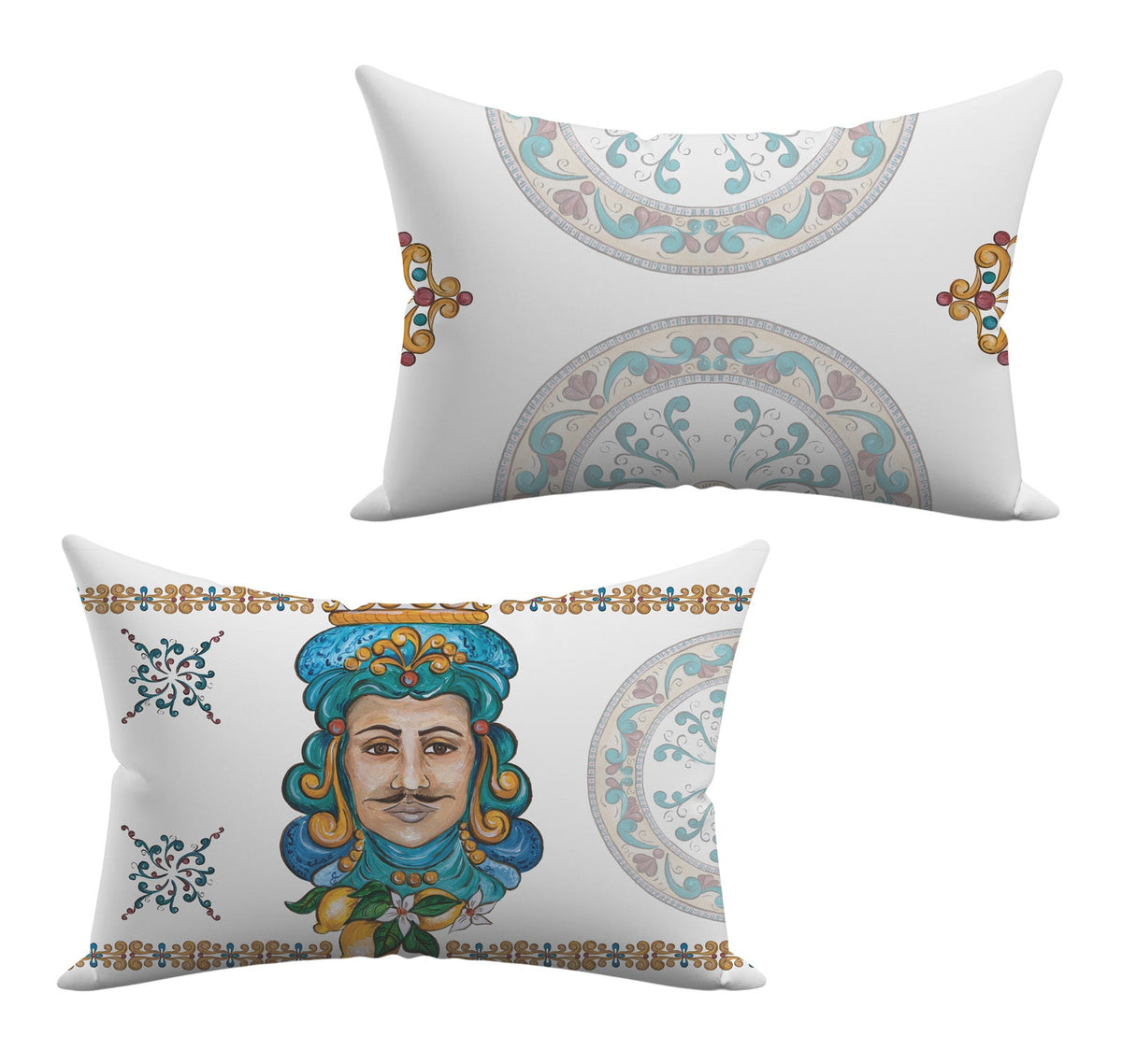 Kissen «Teste di Moro», 100% Made in Italy The Napking