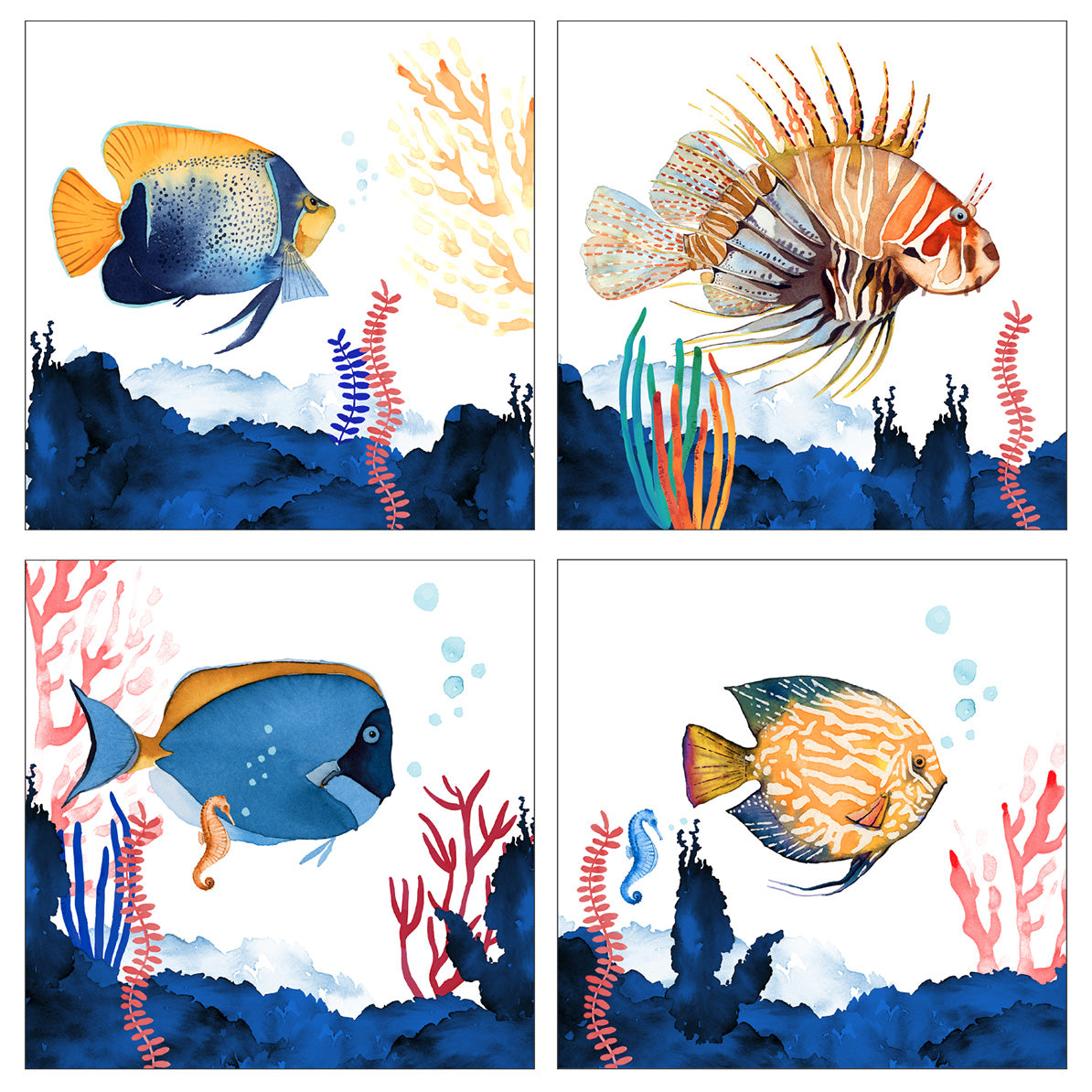 Set of 4 Napkins « The Reef »