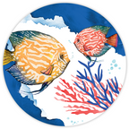 Set of 2 coasters «The Reef» wood and cork - 100% Made in Italy The Napking
