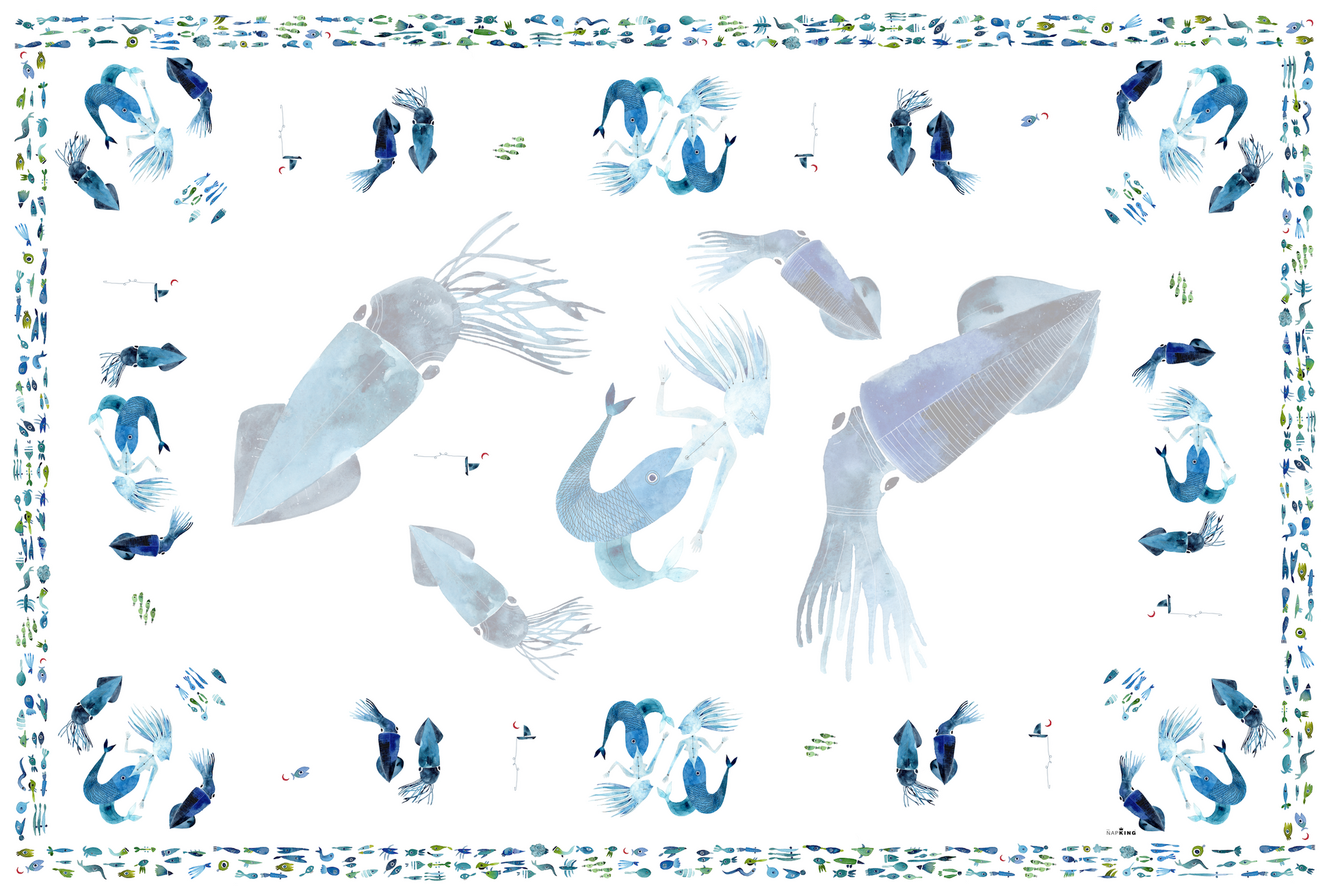 Linen Tablecloths «Therasia» 100% Made in Italy - The Napking