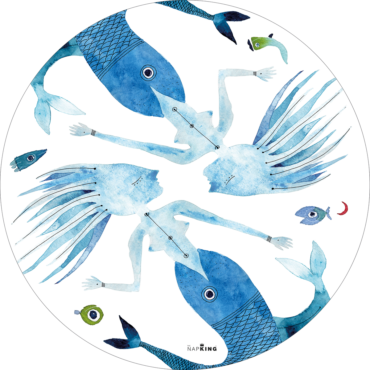 Set of 2 round hardboard placemats «Therasia» 100% Made in Italy - The Napking