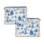 Toile De Jouy velvet trousse with pastoral print, view 4