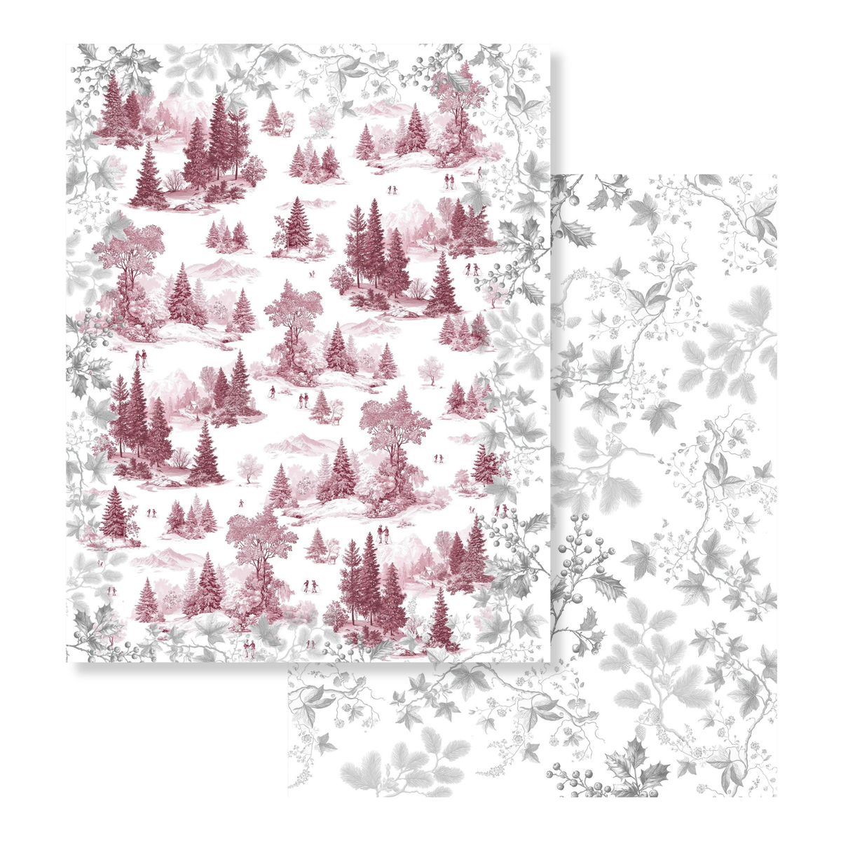Toile De Jouy Plaid en velours, The Napking home textile, Blue