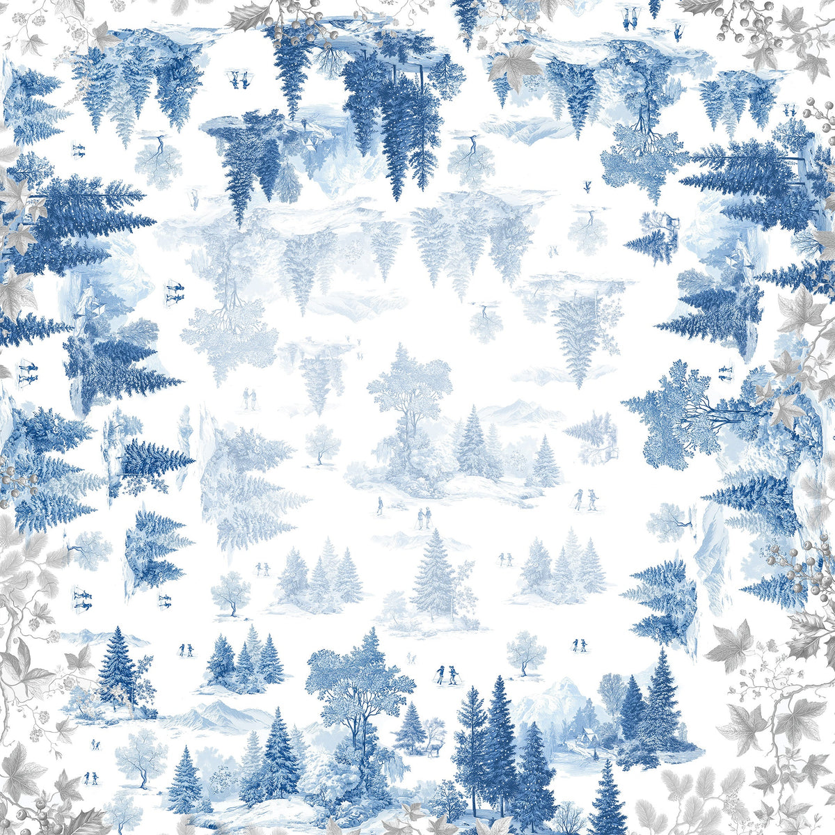 Toile De Jouy lino premium mantel con pastoral print, vista 17